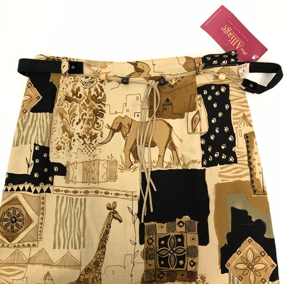 Vintage Miss Alliage Animal Maxi Skirt Size 10 - Picture 3 of 6